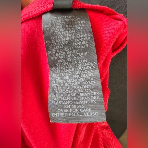 Donna Karan Red Fitted Dress US SIZE 6 - Picture 12 of 12